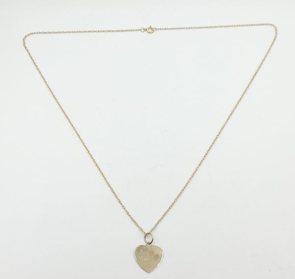 9ct Gold 'I Love You' Pendant' on Chain 1.2gr | Richard Miles – Richard ...