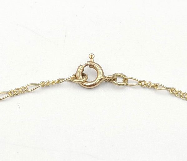 9ct Gold Light Ladies Figaro Bracelet 1.31gr