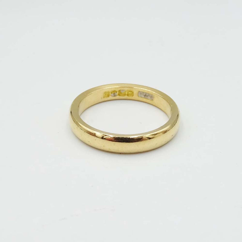 22ct Yellow Gold Wedding Band Size L 1/2