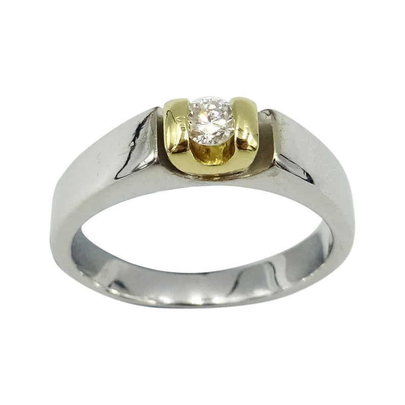 18ct Two Colour Gold Ladies Diamond Ring 0.10ct Size K 1/2 - Richard Miles Jewellers